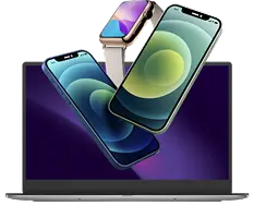 phones,watch and laptop
